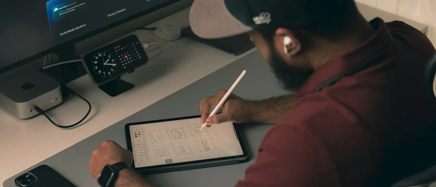 Custom interface sketching for bespoke web design Plymouth with page structure planned around user workflows - Web Design Plymouth | Bloxli Web Design Plymouth