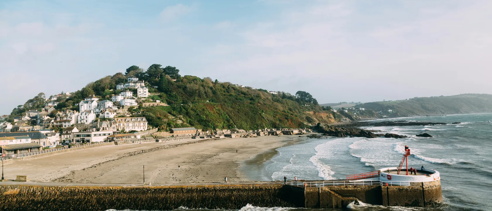 Looe beach and harbour coastline - Web Design Looe | Bloxli Web Design Looe
