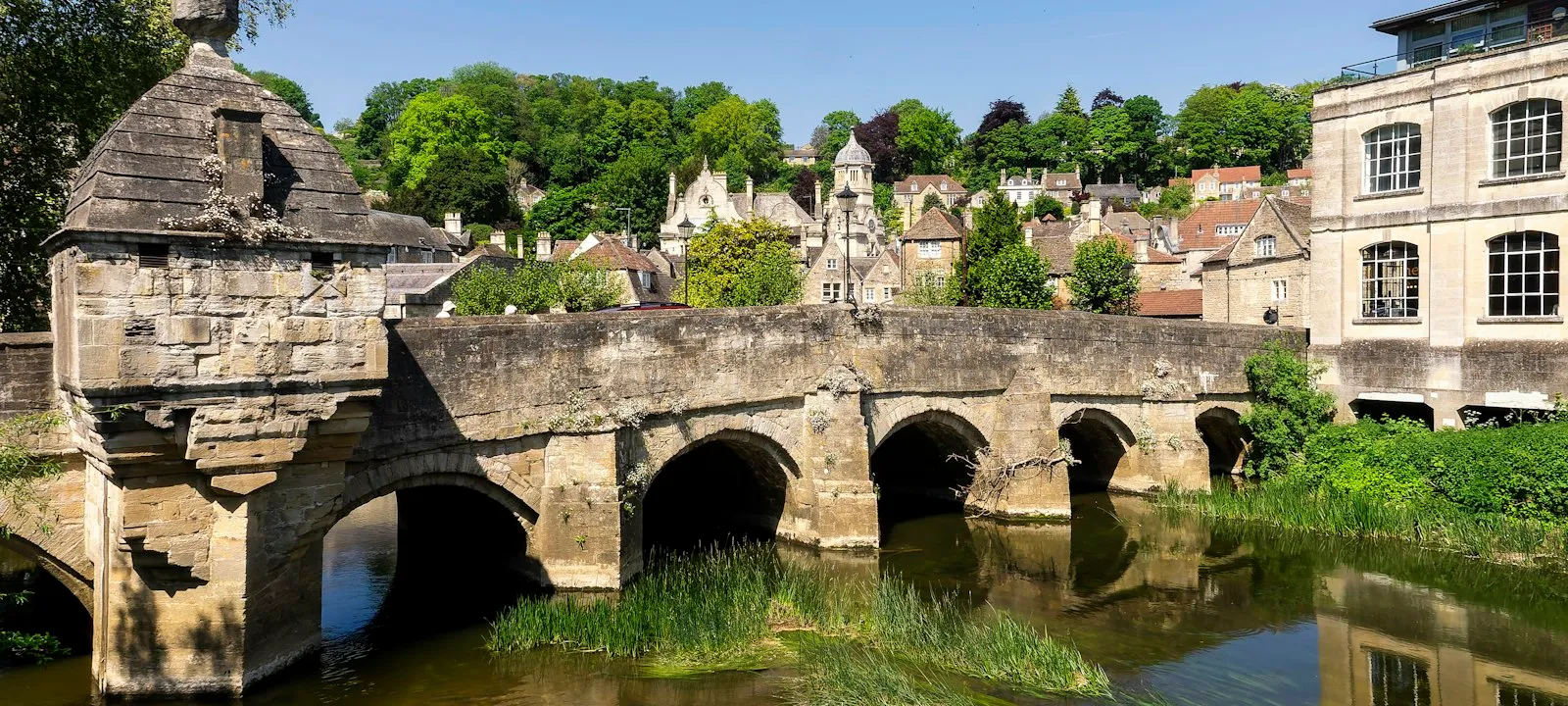The Town Bridge at Bradford on Avon in Wiltshire, England near Bradford-on-Avon - Web Design Cardiff Bay | Bloxli Web Design Cardiff Bay