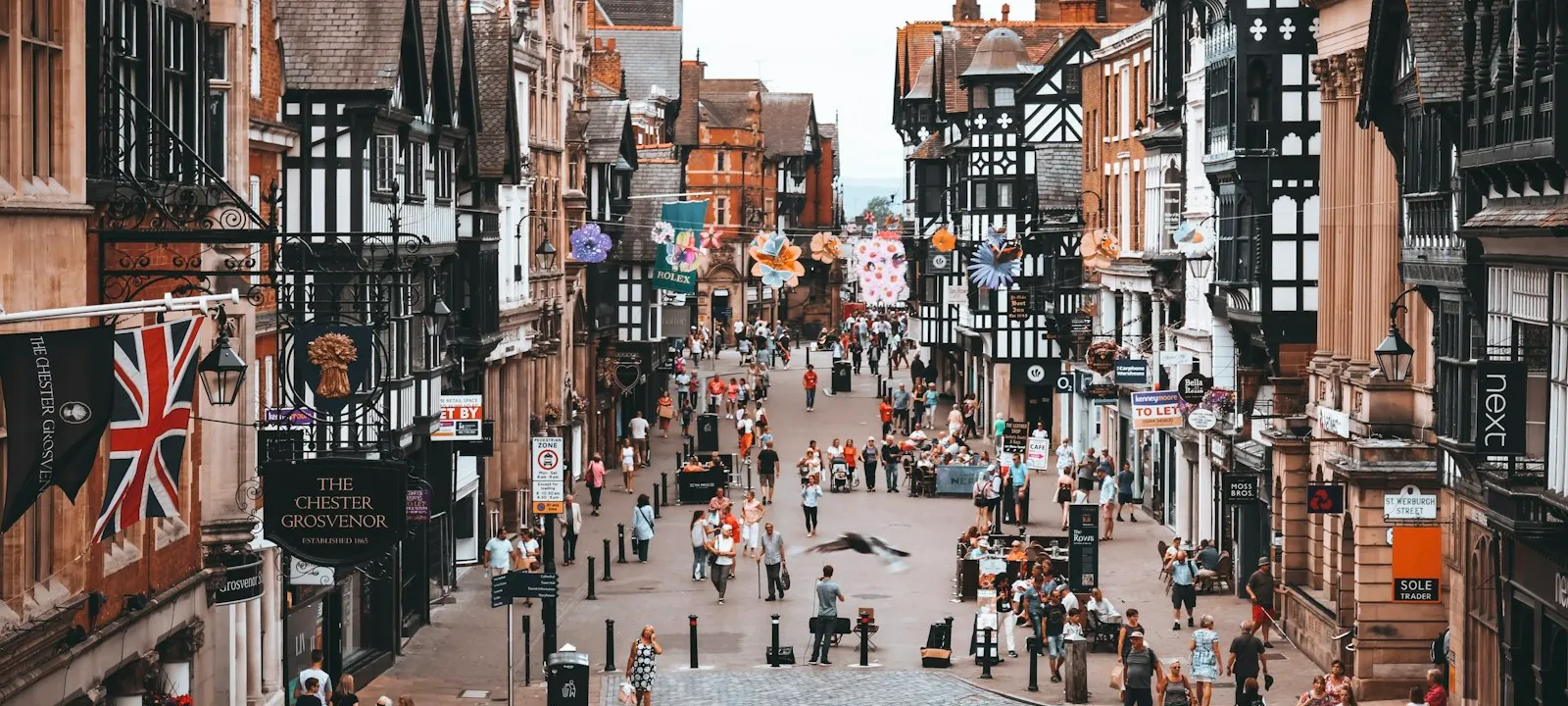 Chester City Centre from above - Web Design Lancashire | Bloxli Web Design Lancashire