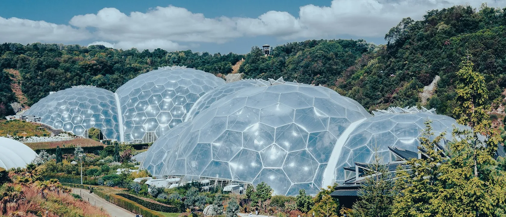 The Eden Project biomes near St Austell in Cornwall - Web Design Cornwall | Bloxli Web Design Cornwall