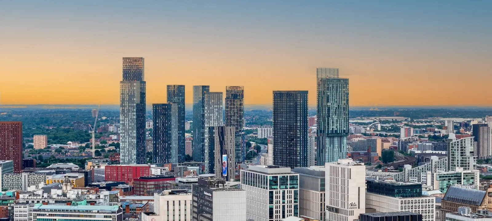 Manchester skyline for UK web design clients - Web Design UK | Bloxli Web Design UK